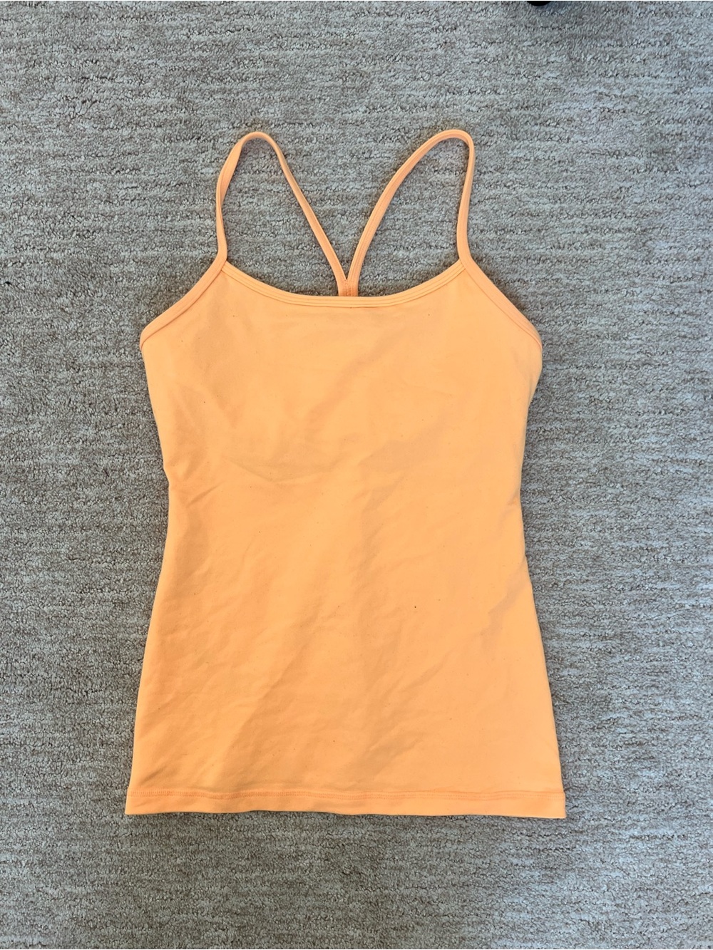 Lululemon workout tank / yoga top - light orange size XS